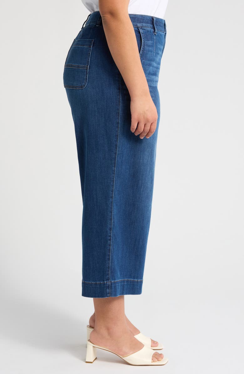 Wit & Wisdom Whitney Skyrise Crop Wide Leg Jeans, Alternate, color, Blue