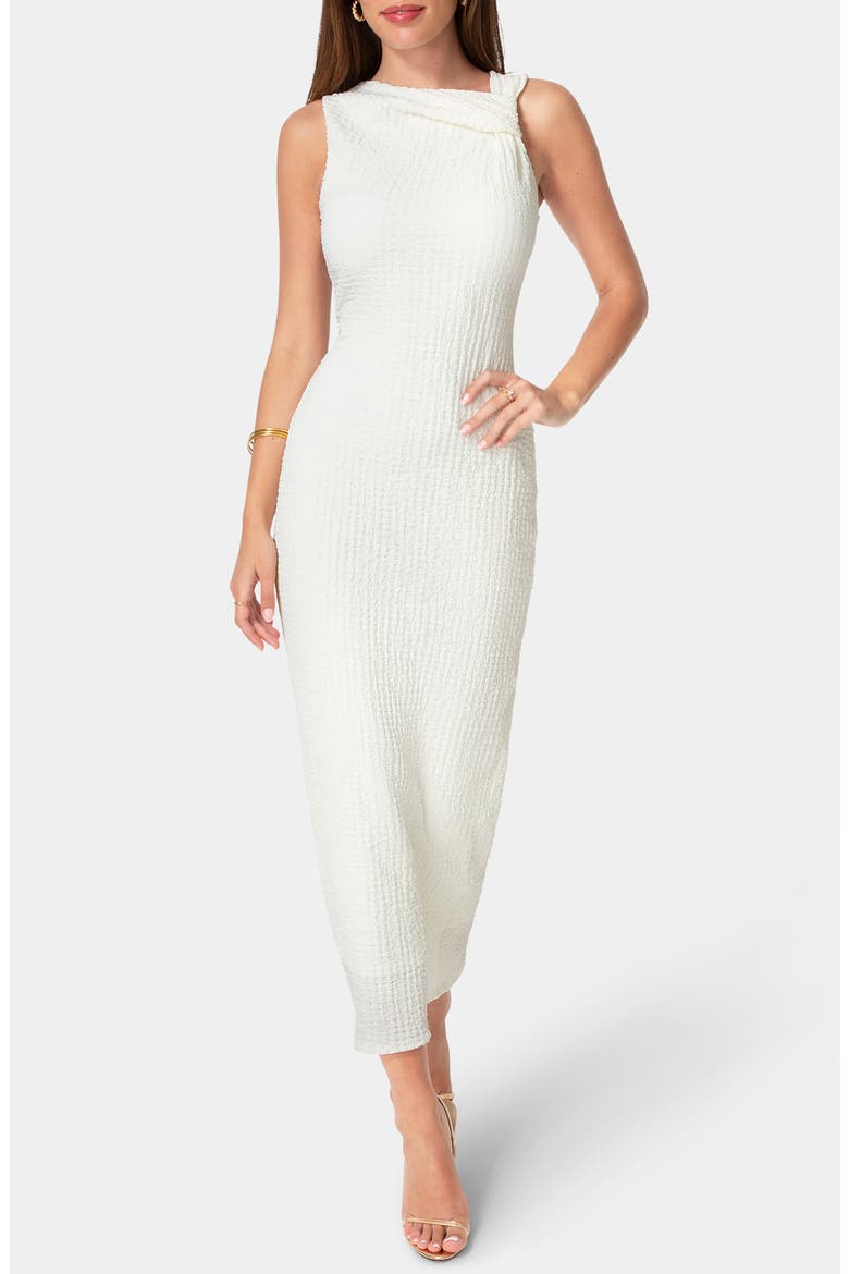 Twist Neck Sleeveless Body-Con Dress, Main, color, IVORY