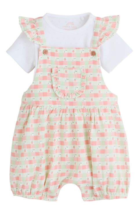 Pastel Gingham Frill Romper & Bodysuit Set (Baby)