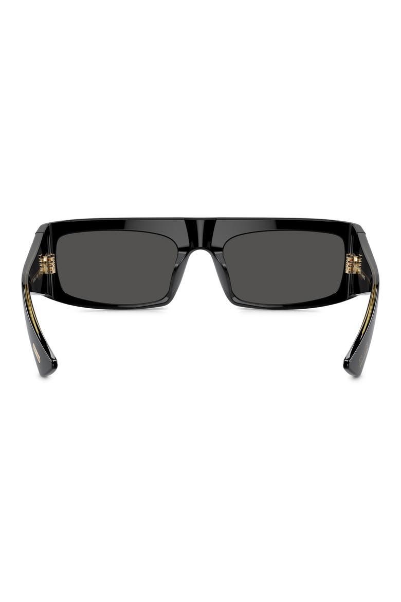 x KHAITE 1979C 56mm Rectangular Sunglasses, Alternate, color, BLACK