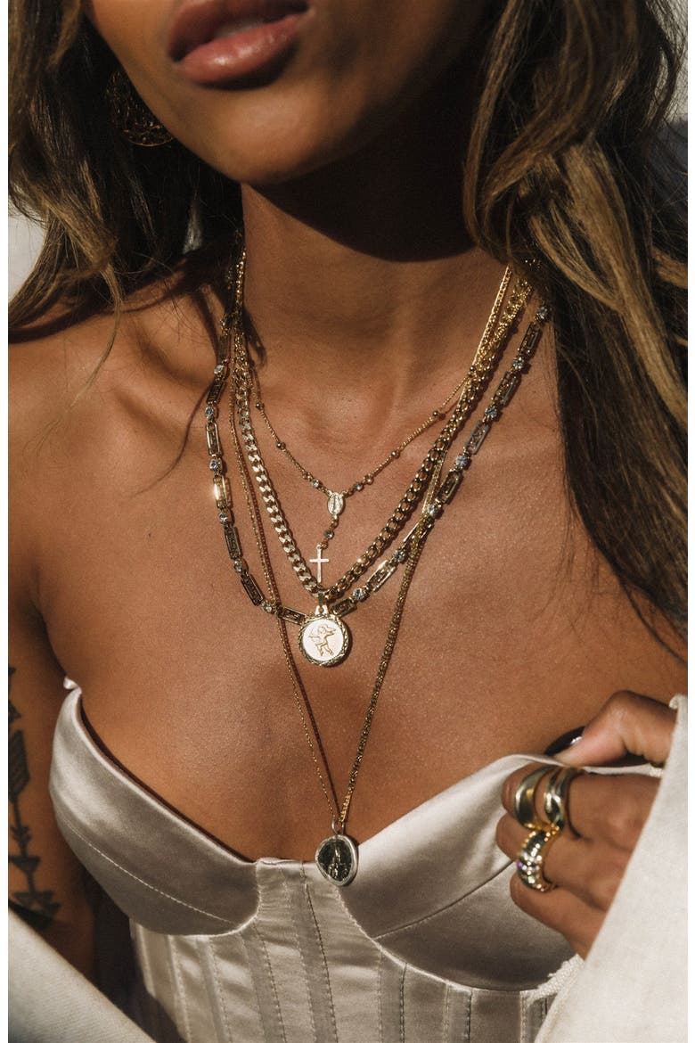 The Cupid Necklace, Alternate, color, GOLD