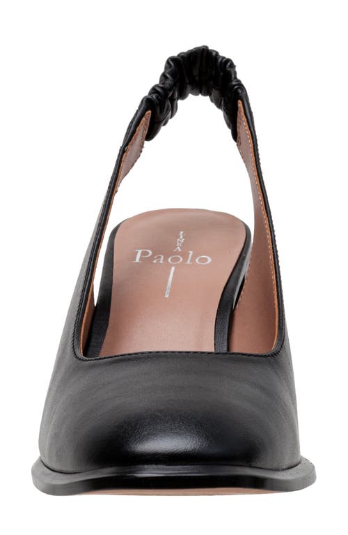Linea Paolo Giana Block Heel Slingback Pump In Black