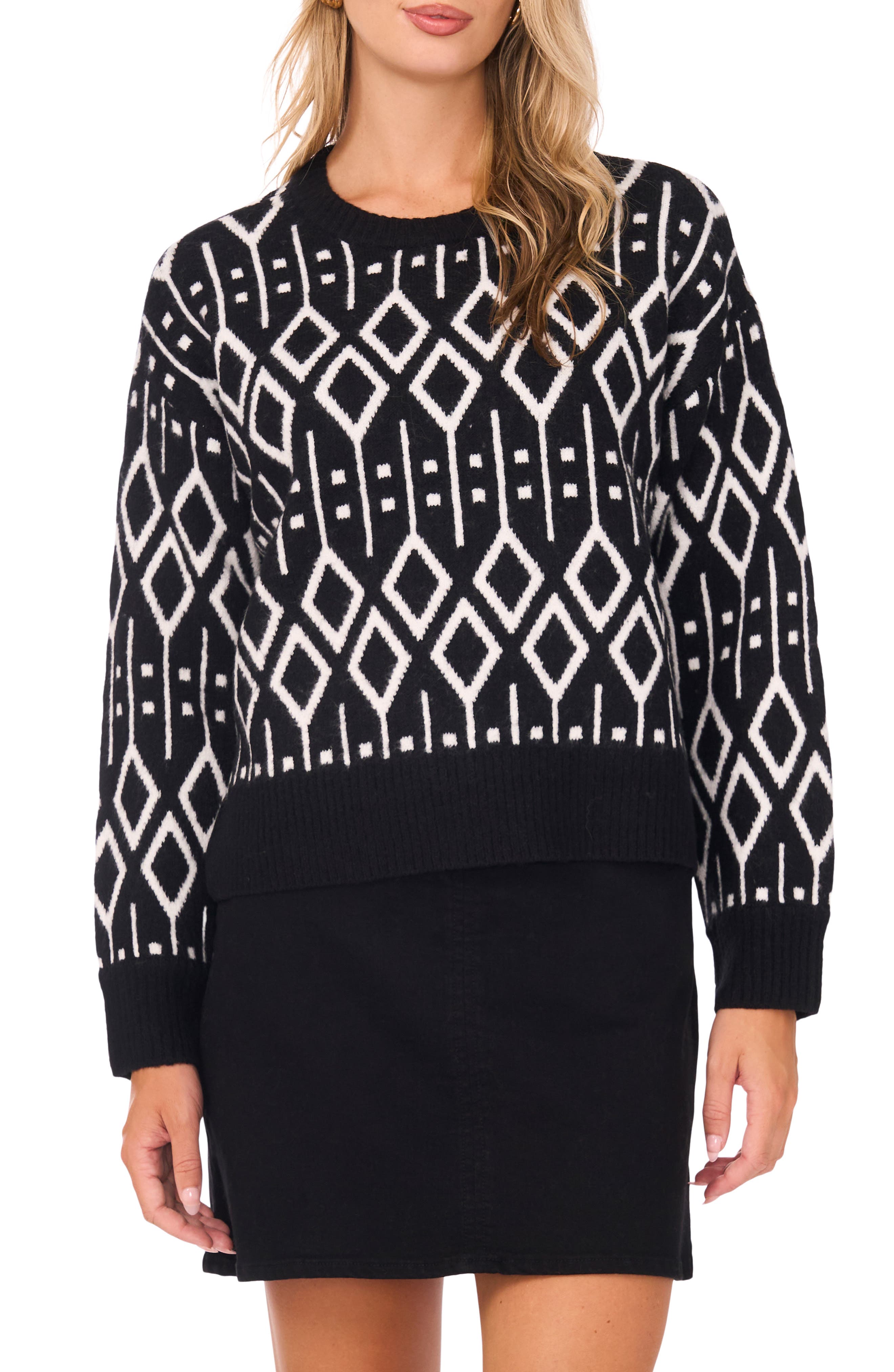 Vince Camuto Jacquard Sweater