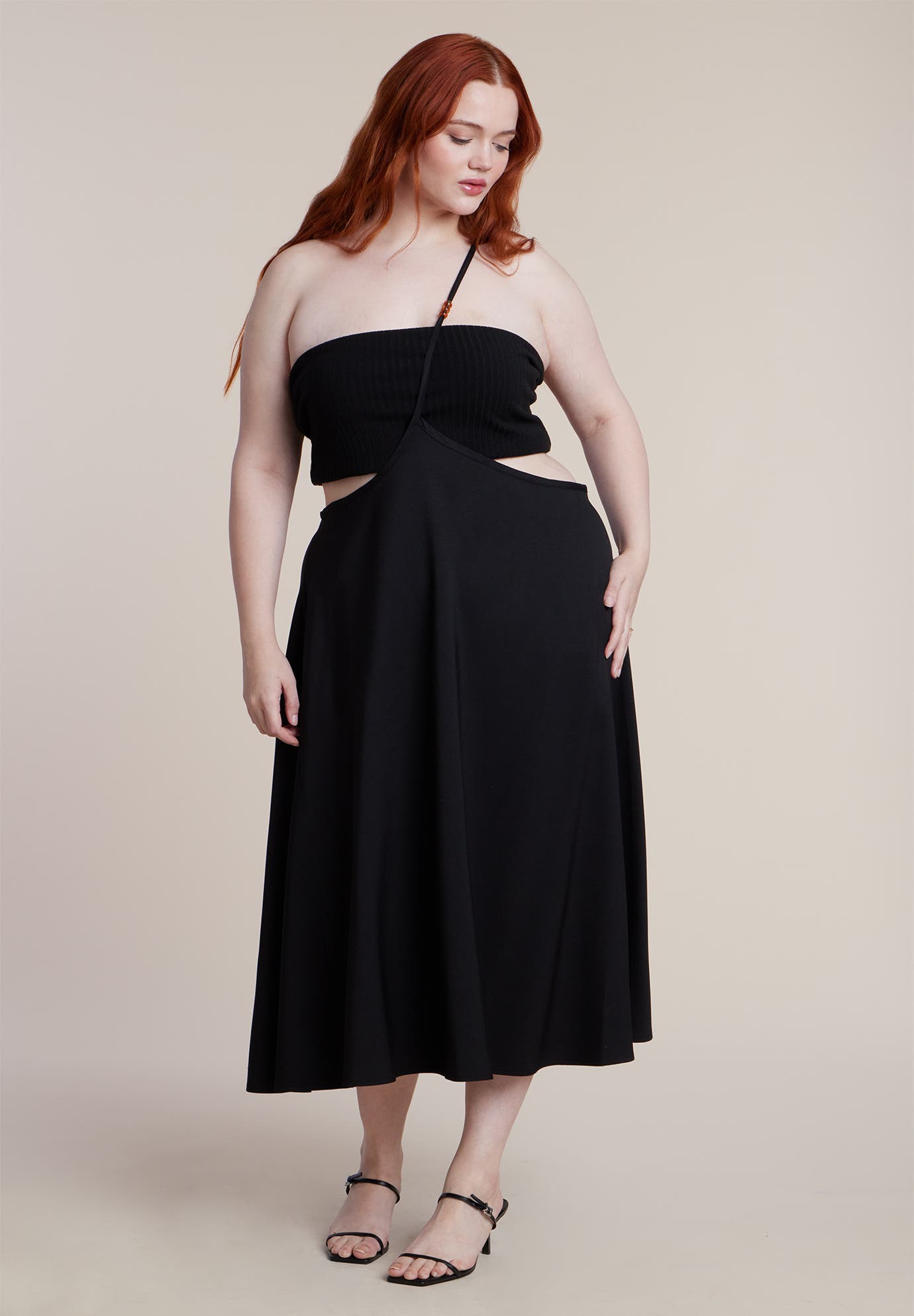 Bead-Detail Strap Midi Skirt - image 2