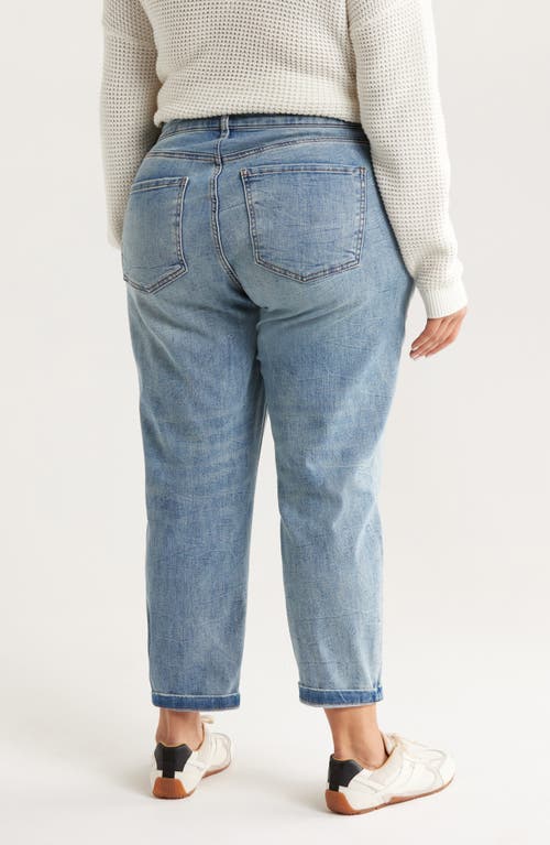 Kut From The Kloth Sienna High Waist Crop Baggy Boyfriend Jeans In Blue