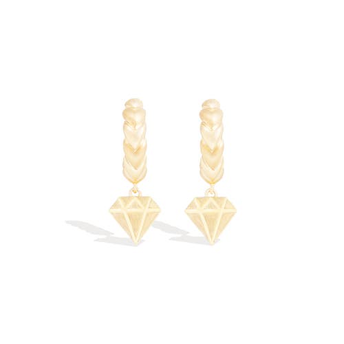 Campbell + Charlotte Juju Diamond Charm Huggie