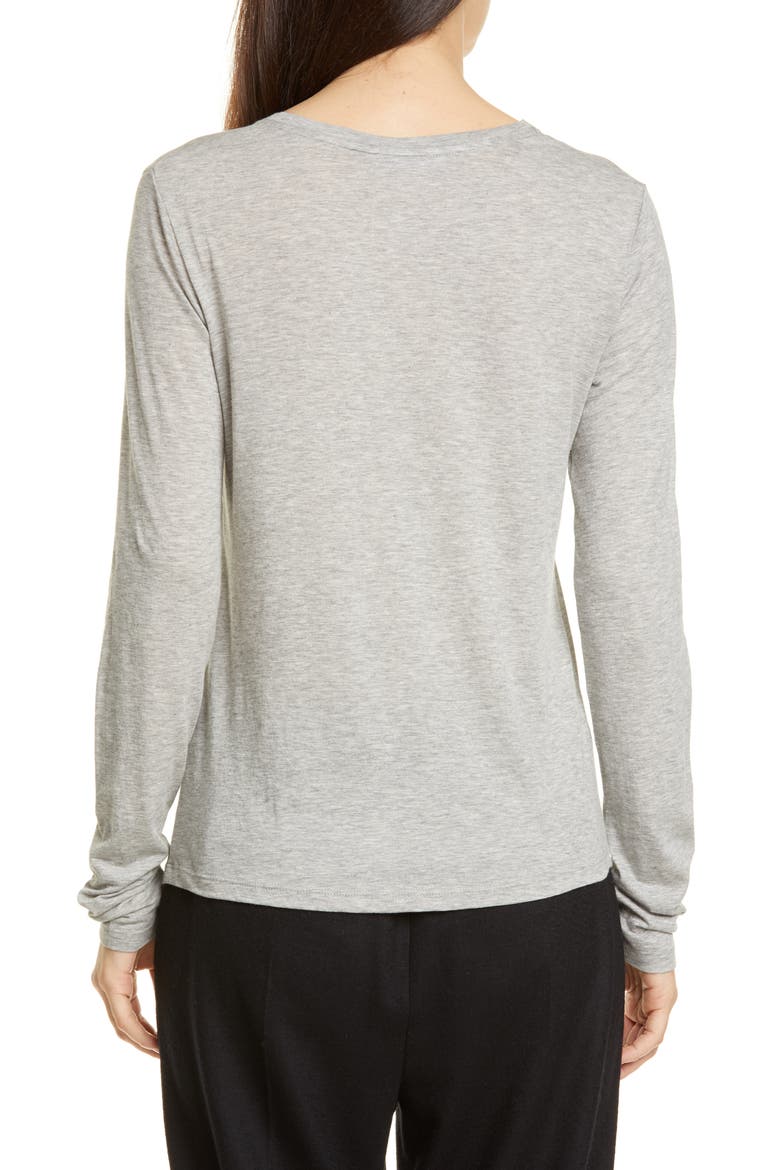 Essential Long Sleeve Crewneck Tee, Alternate, color, HEATHER GREY