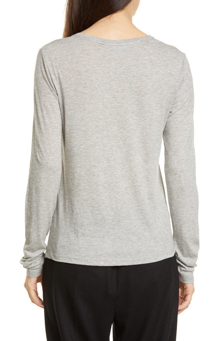 Vince Essential Long Sleeve Crewneck Tee, Alternate, color, Heather Grey