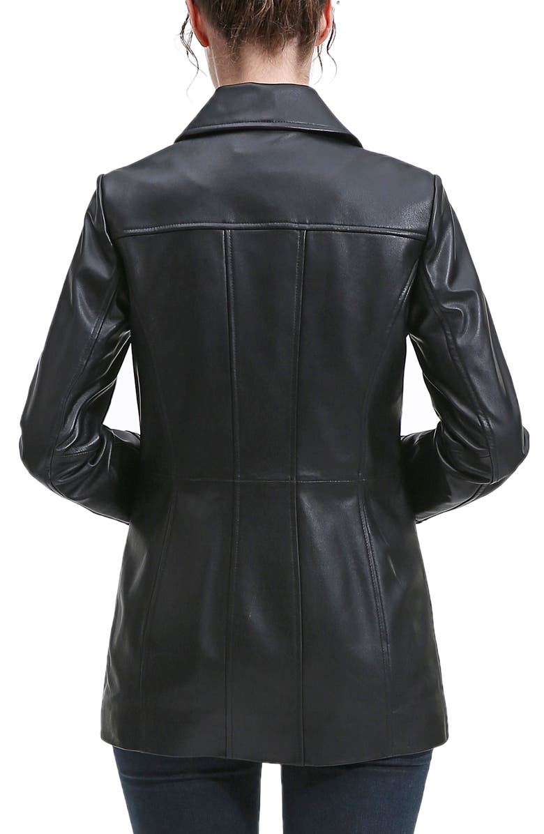 Kimi & Kai Women's Ailany Leather Car Coat, Alternate, color, Black