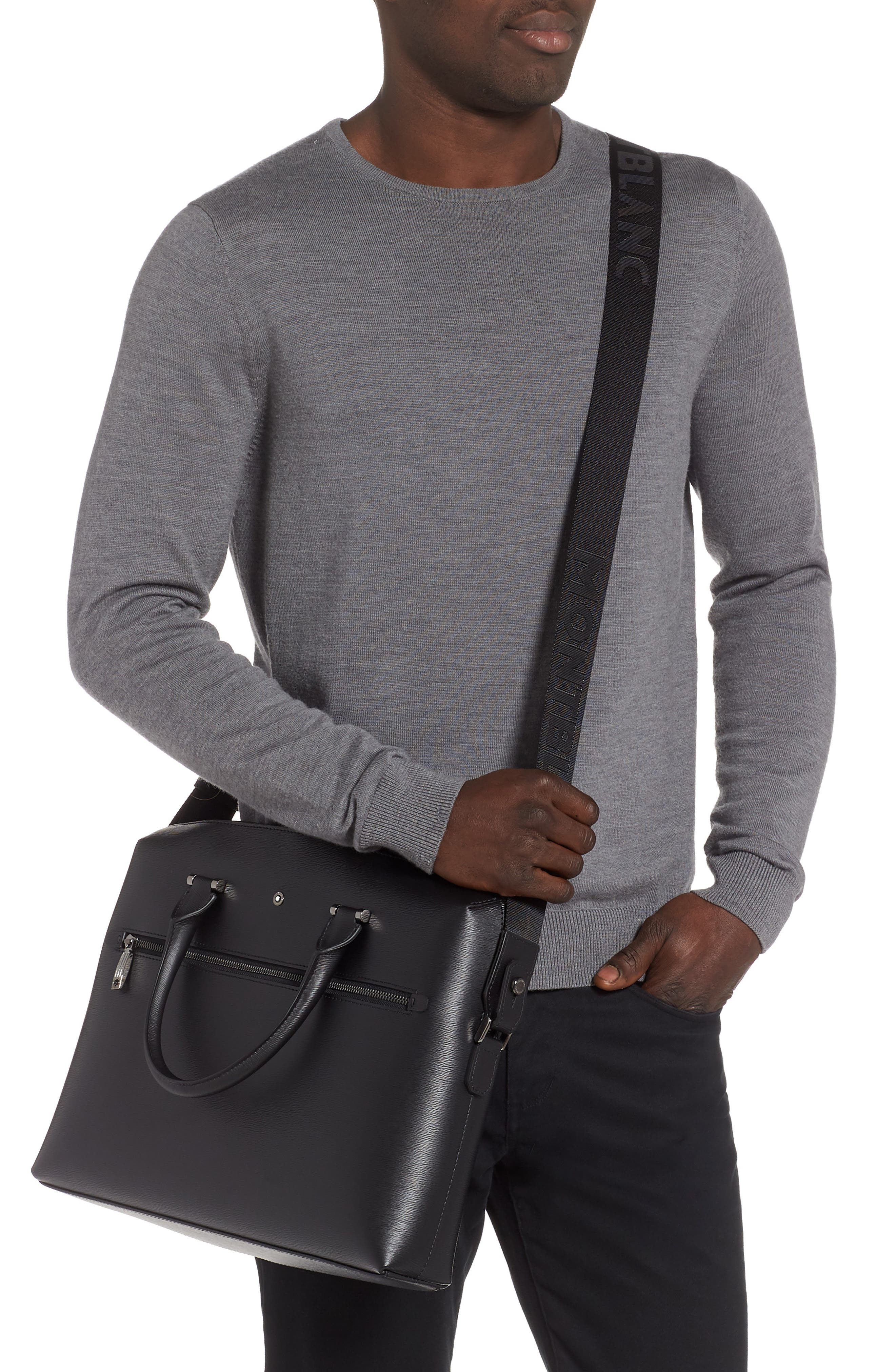 Montblanc Westside Slim Leather Document Case, Alternate, color, 