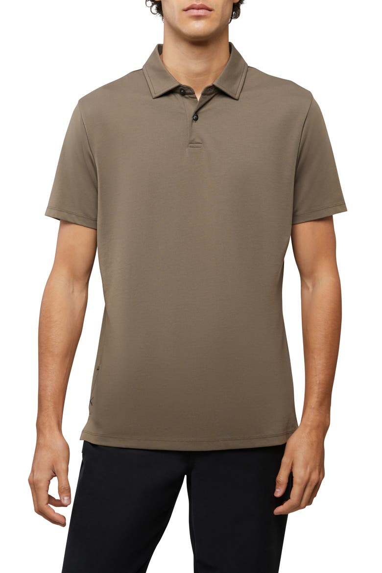 Coz Split Hem Polo, Main, color, SHADOW GREEN