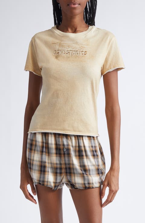 Etza Sand Trompe l'Oeil Cotton T-Shirt