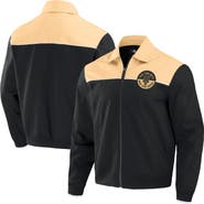 Darius Rucker Collection by Fanatics Men's Darius Rucker Collection by Fanatics Black/Tan New York Mets Canvas Bomber Full-Zip Jacket
