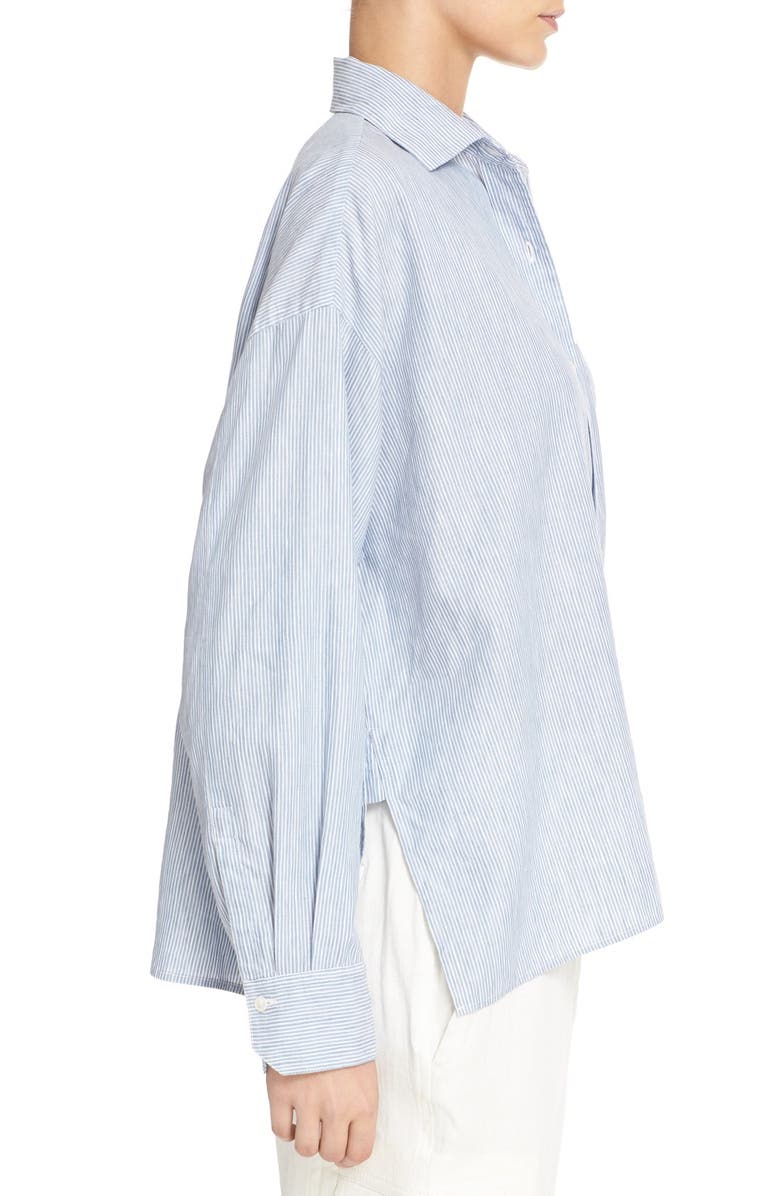 Vince Linen & Cotton Crop Shirt, Alternate, color, 