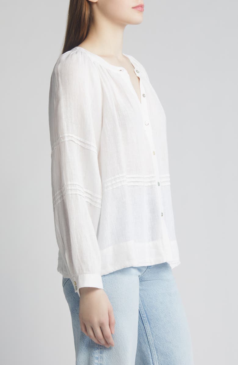 Rails Frances Linen Blend Button-Up Shirt, Alternate, color,