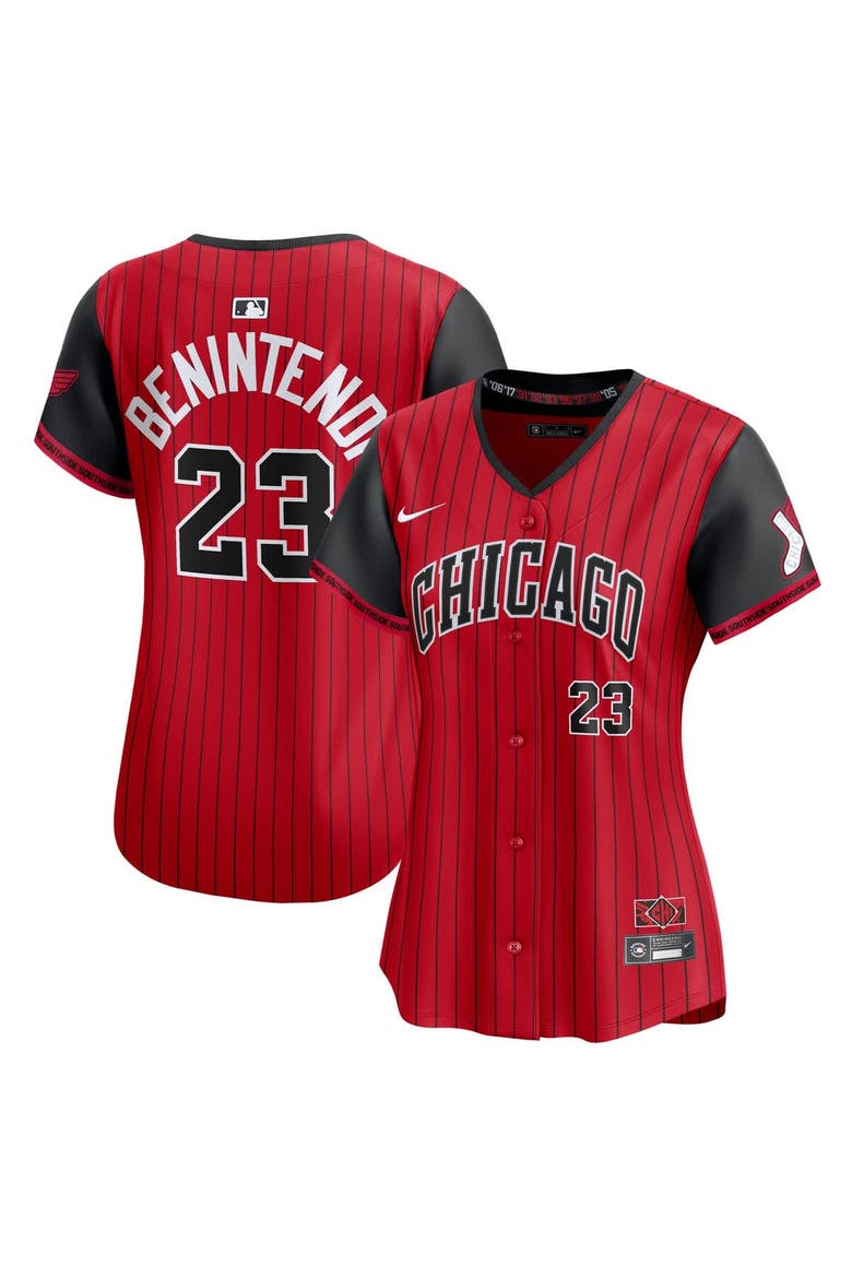 Women's Nike Andrew Benintendi Red/Black Chicago White Sox 2025 City Connect Limited Player Jersey, Alternate, color, Red