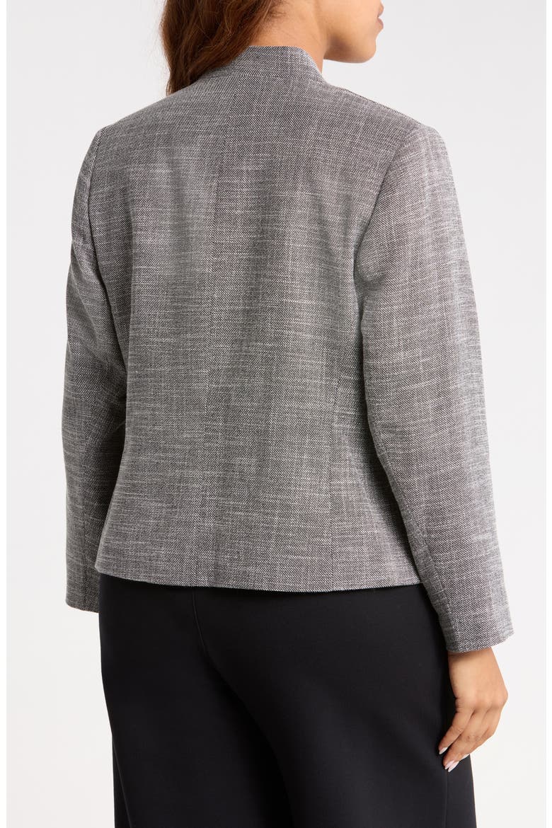 Cutout Collar Blazer, Alternate, color, BLACK/ VANILLA ICE