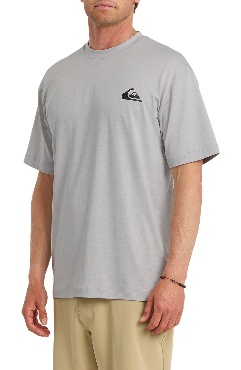 Quiksilver Everyday Surf Short Sleeve Rashguard, Alternate, color, Light Grey Heather