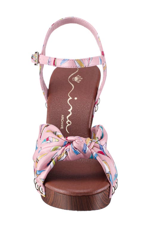 Nina Pop Ankle Strap Platform Sandal In Petal Pink