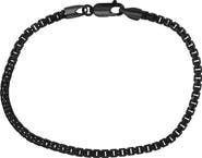 EFFY Black Sterling Silver Box Chain Bracelet