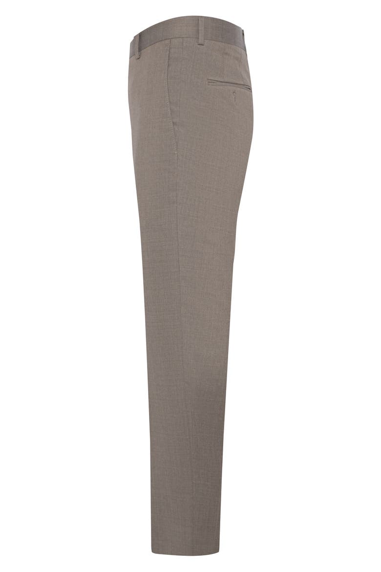 Flat Front Straight Leg Wool Dress Pants, Alternate, color, GREY