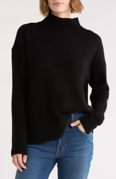Melie Mock Neck Cashmere Sweater