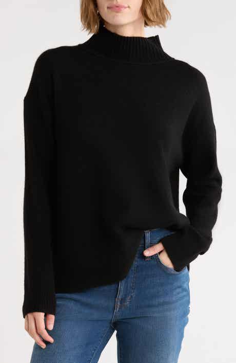 Melie Mock Neck Cashmere Sweater