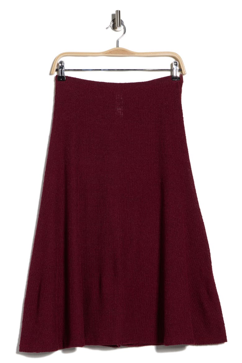Flared Midi Skirt, Alternate, color, CHILI OIL