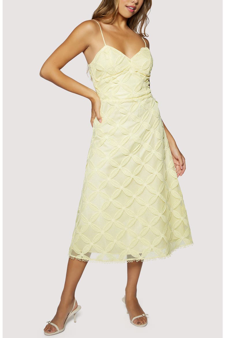 Maldives Bloom Midi Dress, Main, color, YELLOW
