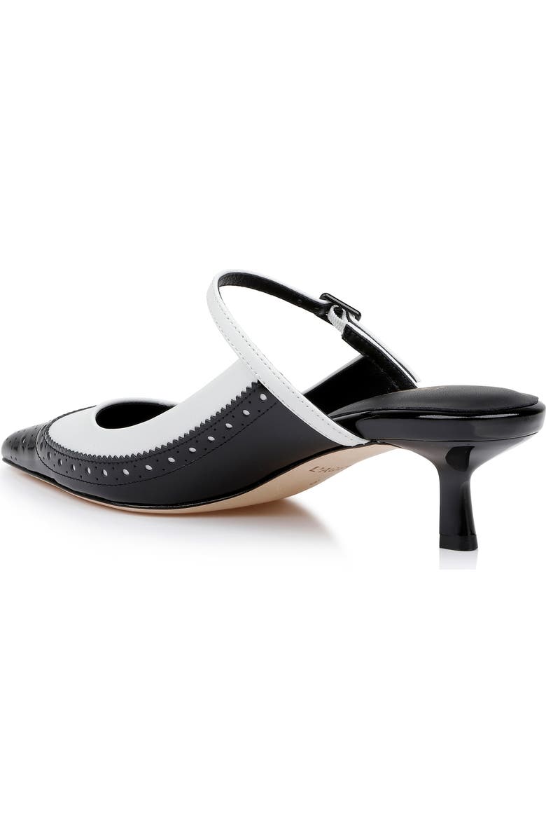 L'AGENCE Elle Wingtip Pointed Toe Mary Jane Kitten Heel Mule, Alternate, color,