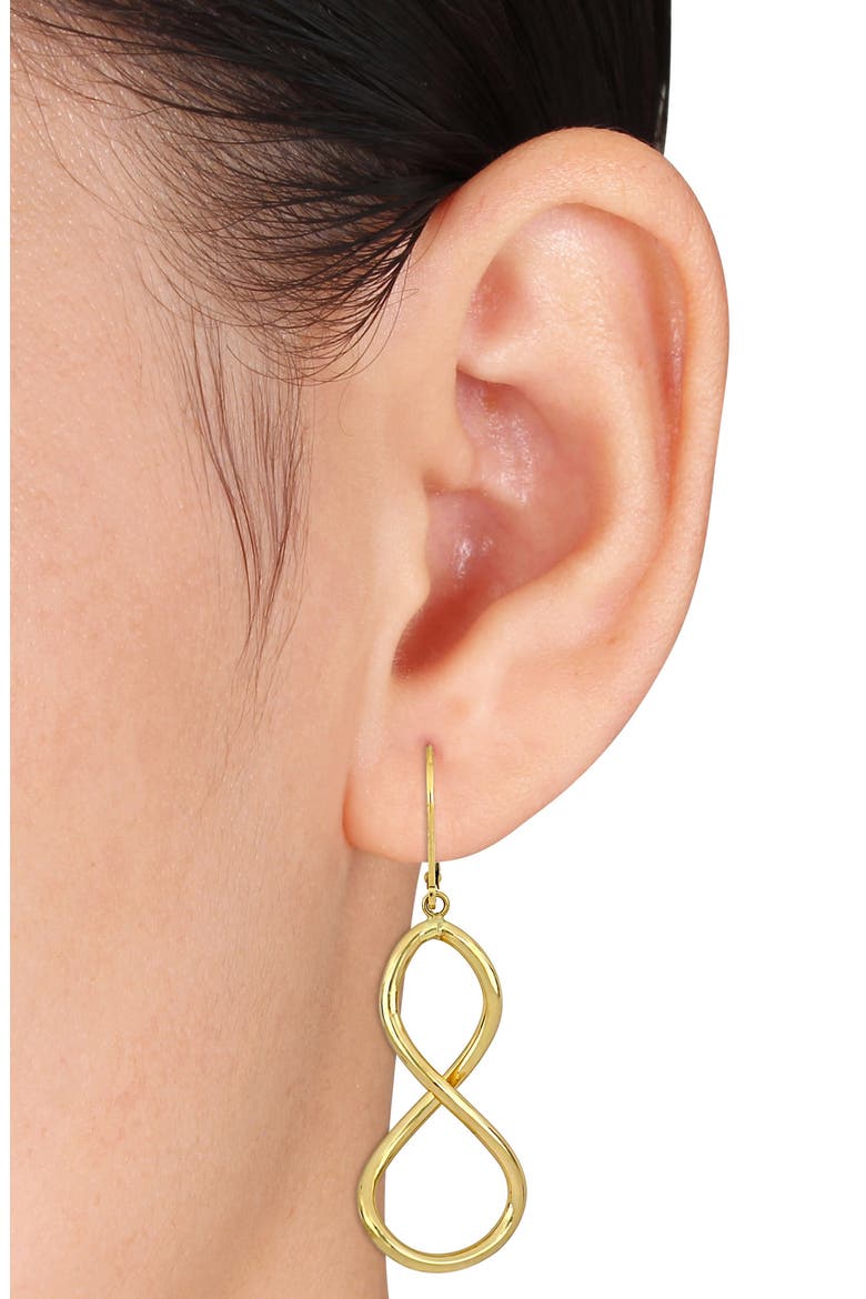 Figure Eight Leverback Earrings, Alternate, color, GOLD