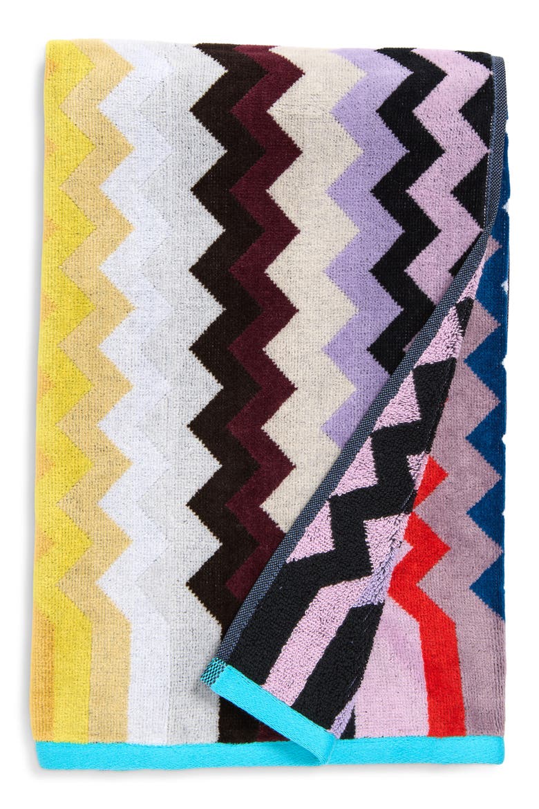 Carlie Bath Towel, Main, color, PURPLE MULTI