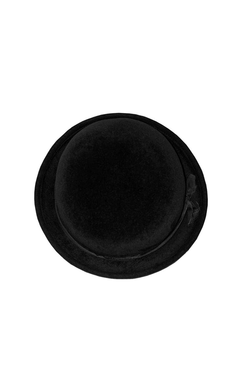 Binata Millinery Minnie Felt Bowler Hat, Alternate, color, Black