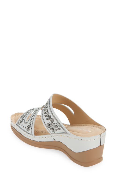 Extreme By Eddie Marc Embellished Wedge Sandal