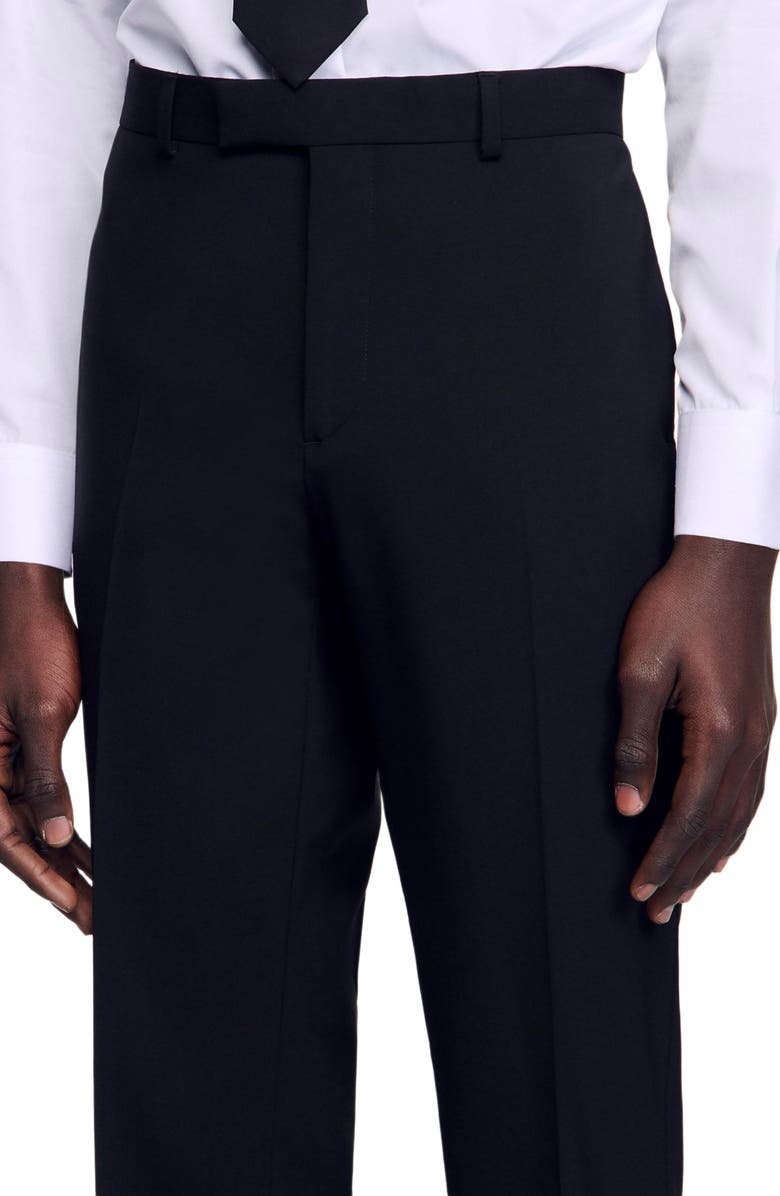 SANDRO Classic suit trousers, Alternate, color, Black