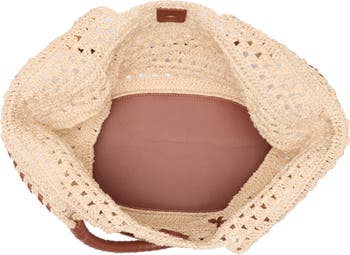 Woven Raffia Tote Bag