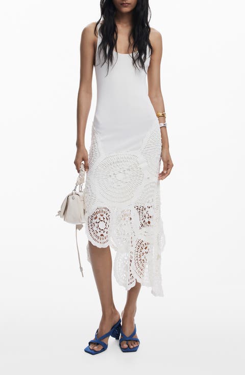 Asymmetric Hem Cotton Sundress