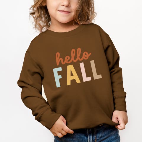 Hello Fall Colorful Toddler Graphic Sweatshirt