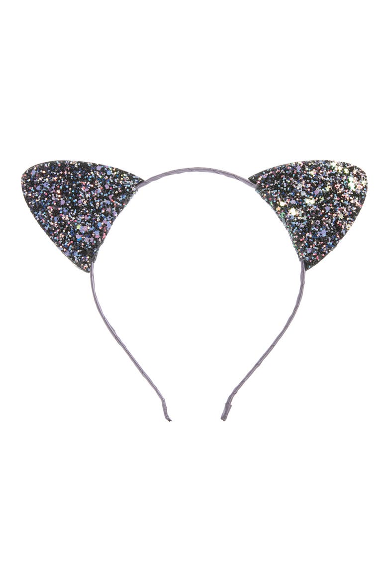 Kids' Spooky Cat Ears Headband, Main, color, BLACK