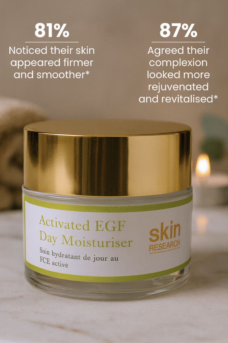 Activated EGF Day Moisturizer 50ml for Loss of Firmness, Fine Lines & Wrinkles, Alternate, color, White