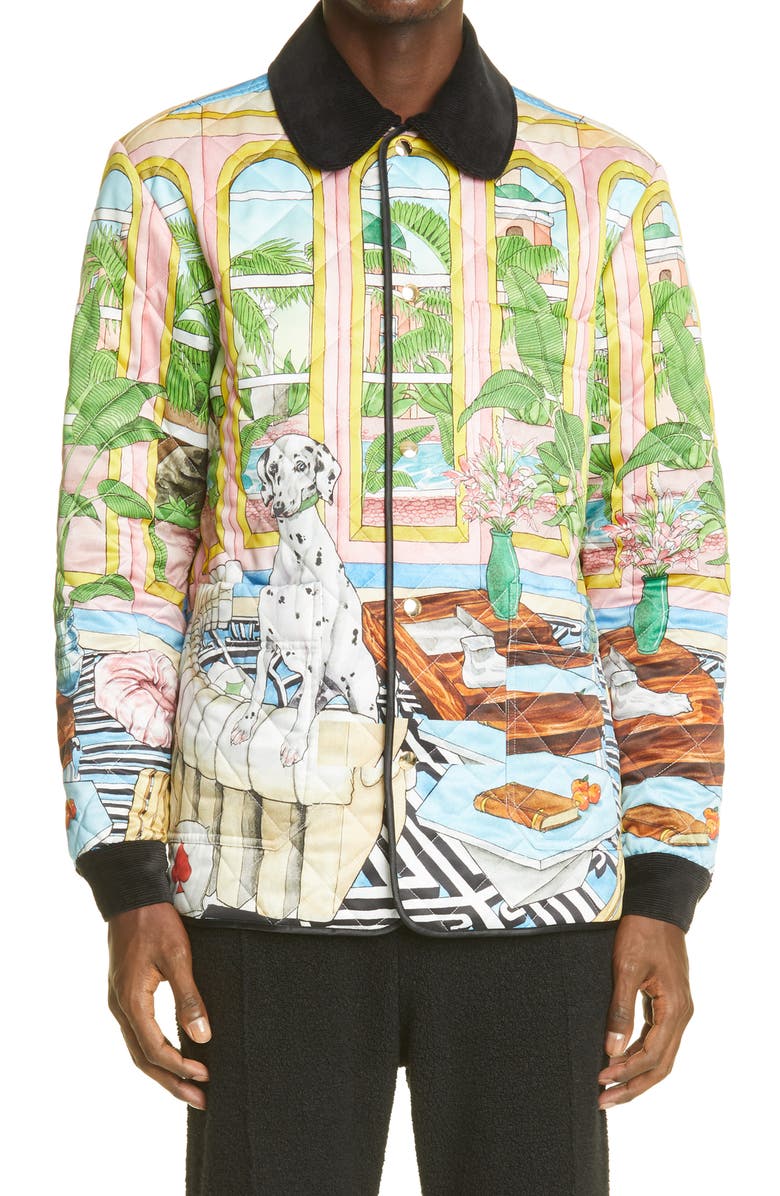 Casablanca Dream House Print Quilted Jacket, Main, color,