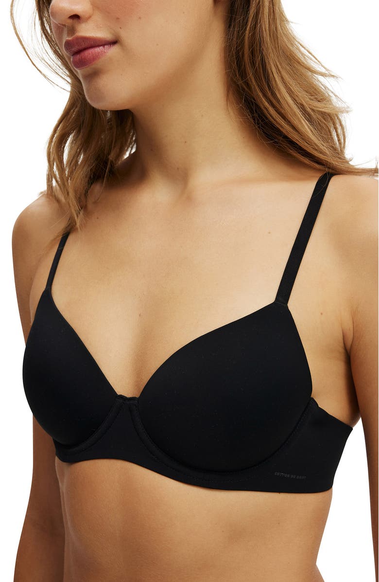COTTON ON BODY Women's Body Bestee T-Shirt Bra, Alternate, color, Black