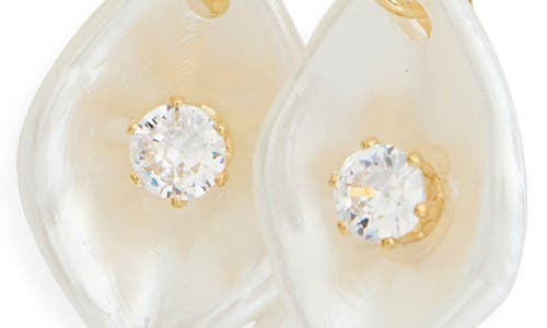 Eye Candy Los Angeles Cecilia Pearly Shell Drop Earrings