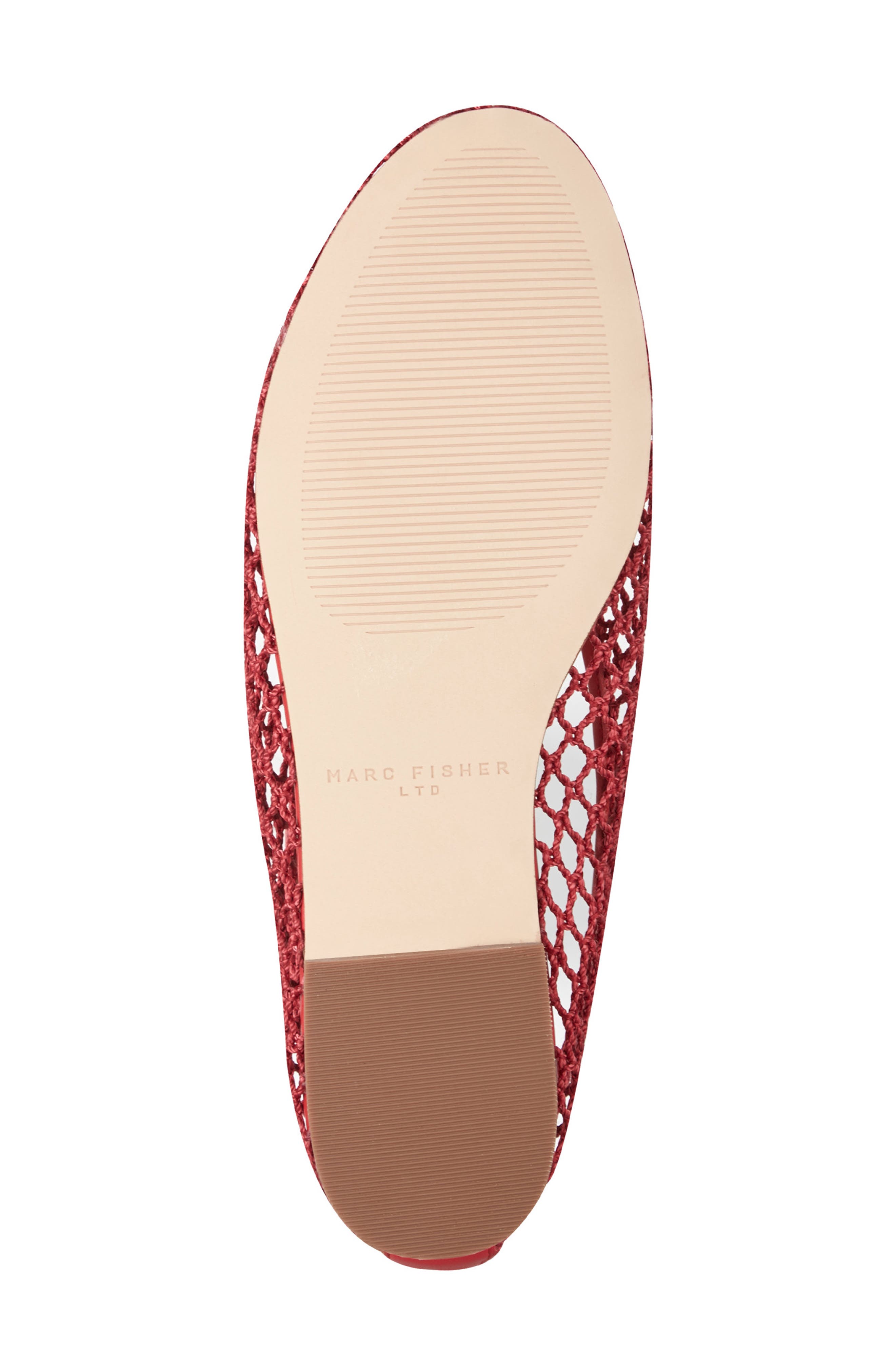 Jazlyn Pointed Toe Flat, Alternate, color, MEDIUM RED