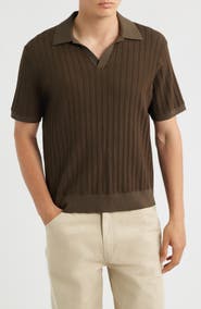 Wax London Siena Textured Cotton Blend Polo