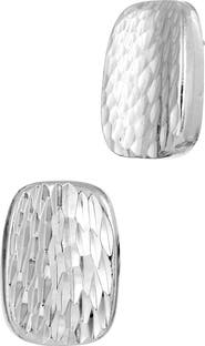 SAVVY CIE JEWELS Textured Oval Stud Earrings