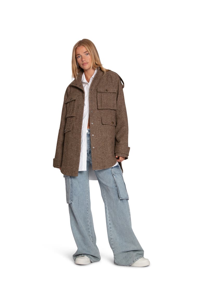 All My Love Wool Blend Jacket, Alternate, color, MILITARY
