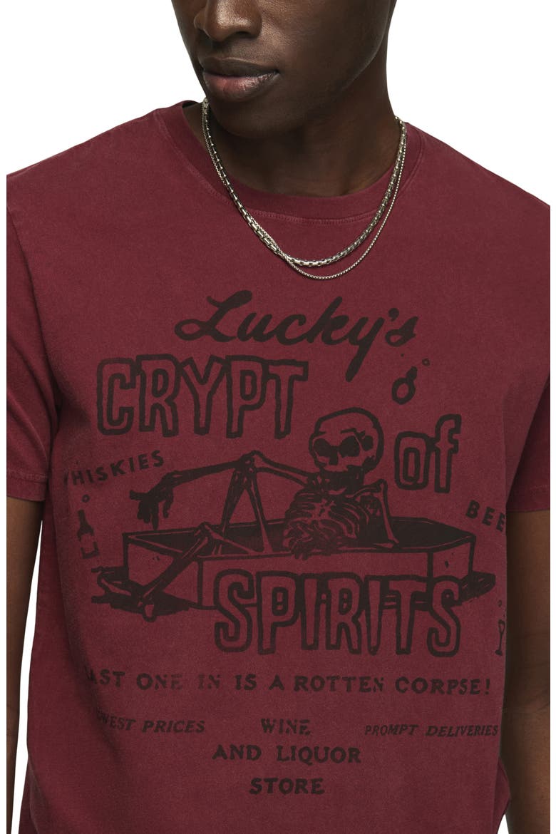 Coffin Skeleton Graphic T-Shirt, Alternate, color, ZINFANDEL