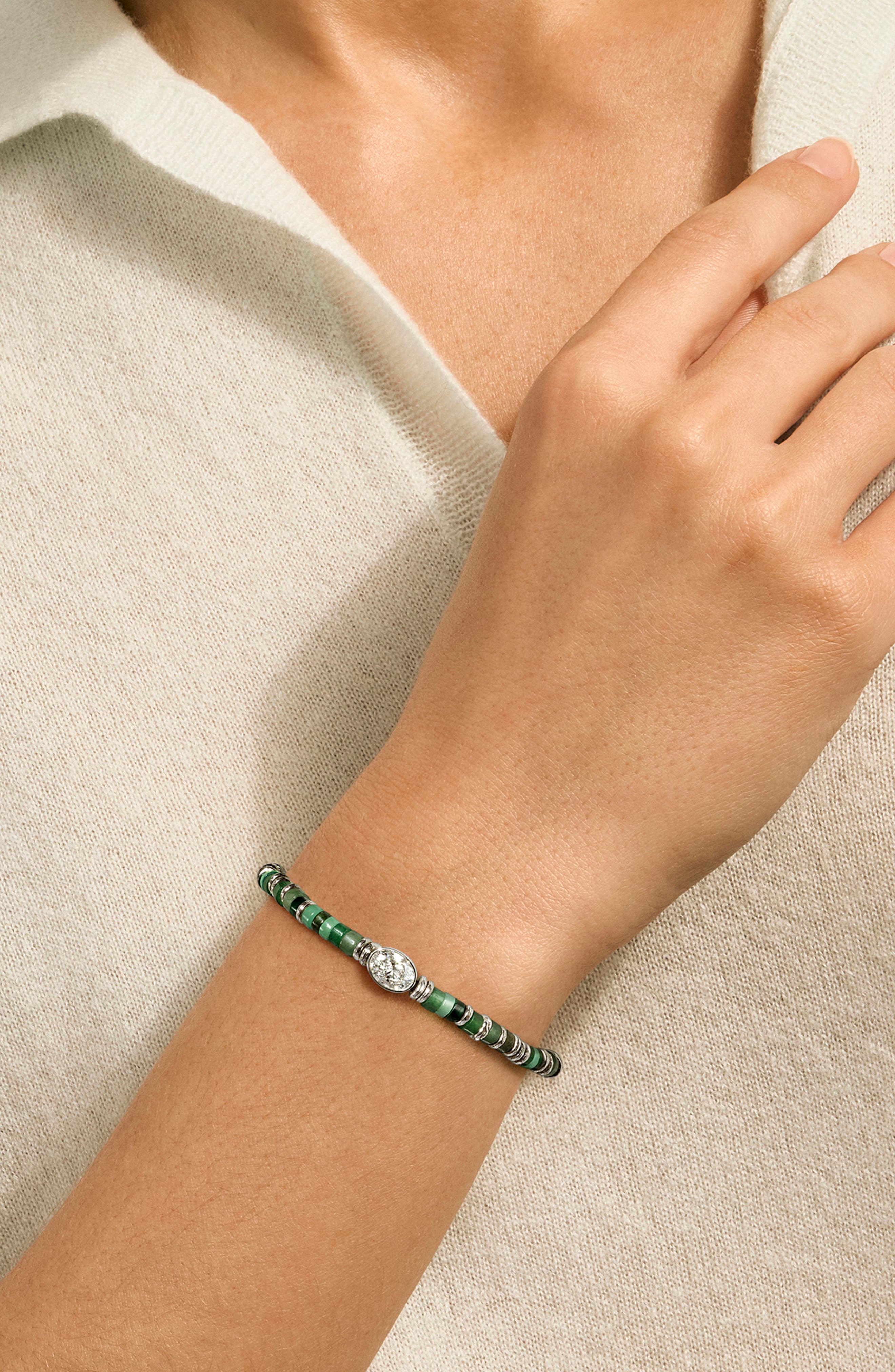 John Hardy JH Lovestruck Lab Grown Diamond Heishi Bracelet (Women ...