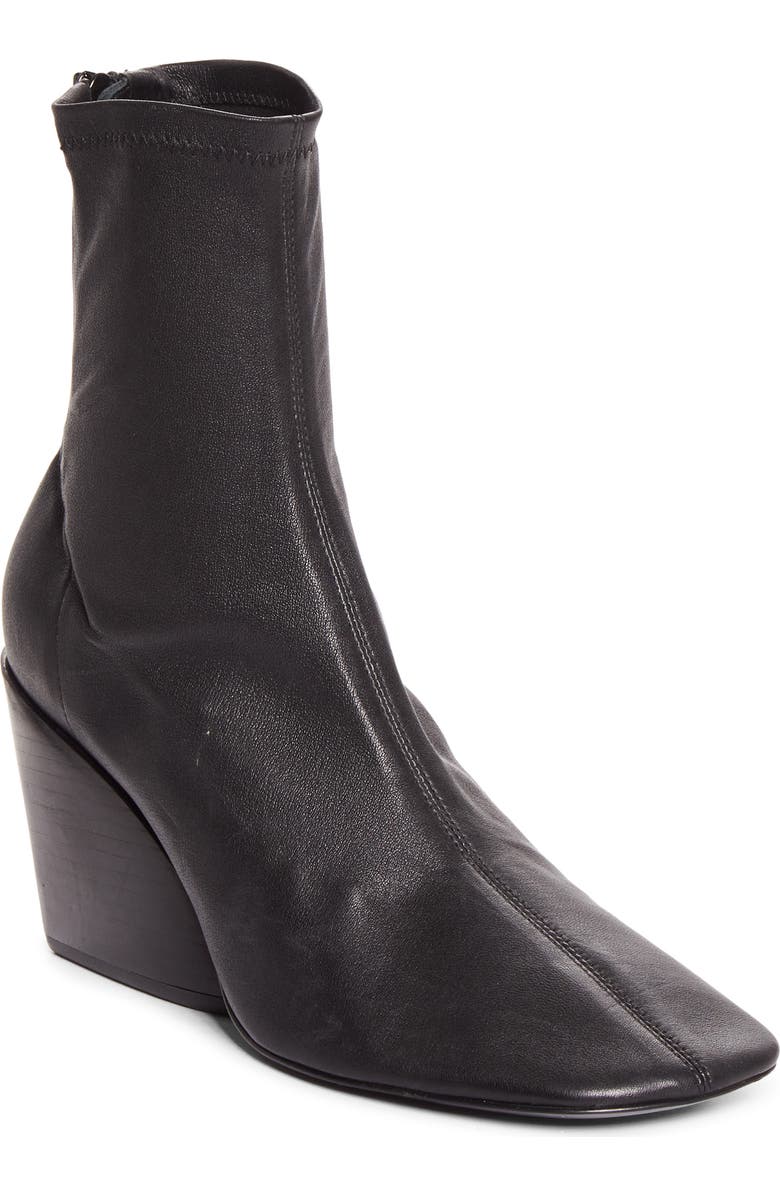 Proenza Schouler Slant Stretch Bootie, Main, color, Black